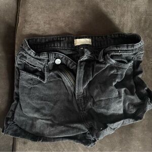Altar'd State Charcoal Denim Shorts